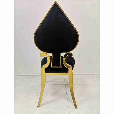 Poker Heart Banquet Ghế ăn Màu đen Khung thép không gỉ