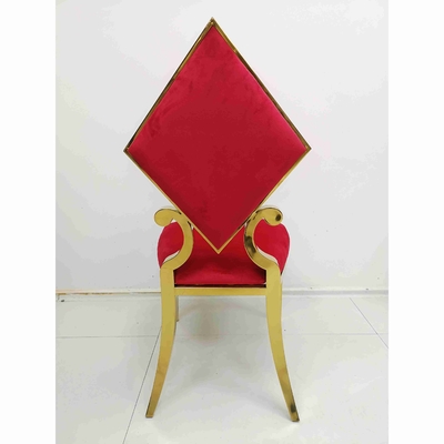 Ghế tiệc cưới Prismatic Poker Màu đỏ Khung thép không gỉ