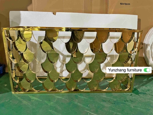 Bàn điều khiển bằng kim loại màu vàng Bảng điều khiển 150cmx40cmx80cm 201SS