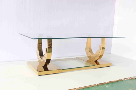 Ti Gold U Shaped Base Bộ bàn cà phê 2 mảnh Phòng khách Nội thất gia đình
