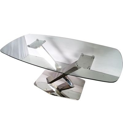 Giá tốt. Bàn ăn kính nhà hàng thép không gỉ phòng ăn bộ bàn và ghế trực tuyến