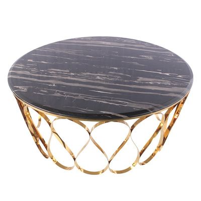 Giá tốt Chất liệu bề mặt bằng đá cẩm thạch Kích thước trung bình Bàn trung tâm bằng thép không gỉ 40-50cm trực tuyến