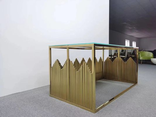 Giá tốt. Mô hình mới hình chữ nhật thép không gỉ bữa tiệc sự kiện bàn cưới vàng trực tuyến