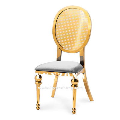 Giá tốt. Thị trường Trung Đông Ứng dụng ăn uống Bữa tiệc Tiệc tùng ghế thép không gỉ ghế cưới vàng trực tuyến