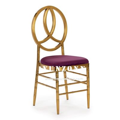 Giá tốt. Ghế tiệc Phoenix xếp chồng sự kiện tiệc cưới khách sạn bằng thép không gỉ kim loại vàng trực tuyến