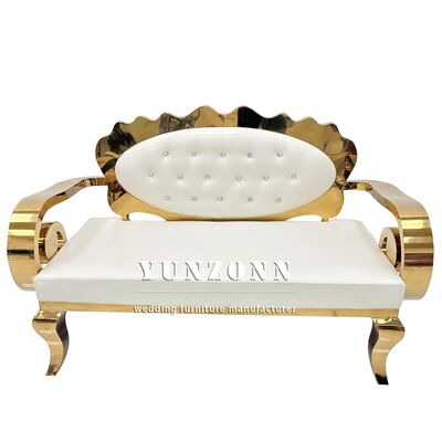 Giá tốt Thiết kế châu Âu sang trọng ghế sofa cổ điển khung thép không gỉ cho khách sạn đám cưới bữa tiệc nội thất phòng khách hoặc sự kiện trực tuyến
