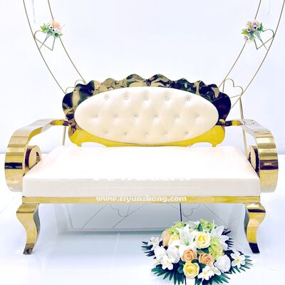 Bộ ghế sofa thép sang trọng hiện đại cho sảnh cưới, sự kiện, khách sạn - Với chất liệu Vải nhung/Da PU và Khung kim loại thép không gỉ