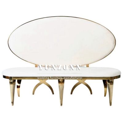 Ghế sofa đôi cô dâu chú rể nội thất đám cưới hoàng gia ghế sofa trắng cho cô dâu và chú rể sảnh khách sạn ghế sofa sự kiện đám cưới bằng thép không gỉ
