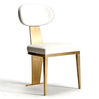 Giá tốt Ghế ăn cưới bằng thép không gỉ mạ vàng, bọc vải da tổng hợp, nội thất nhà hàng ăn uống trực tuyến