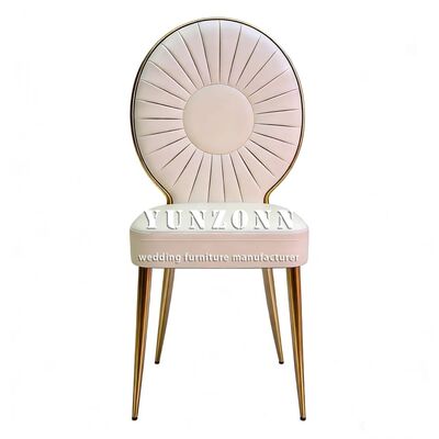 Giá tốt Ghế tiệc cưới bằng thép không gỉ mạ vàng PU cao cấp bán buôn trực tuyến
