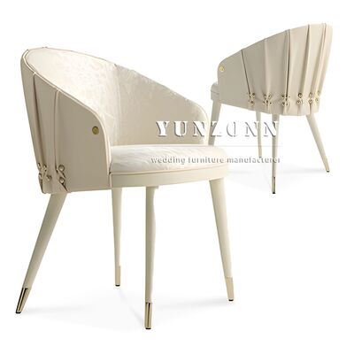 Giá tốt Ghế ăn cao cấp phong cách Ý, ghế ăn phòng ăn thiết kế nổi tiếng có tay vịn, ghế ăn cong màu be trực tuyến
