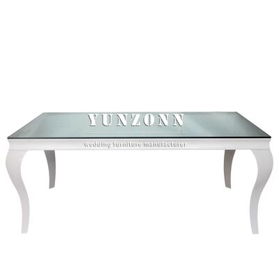 Giá tốt Bán bán buôn phổ biến Bàn hình chữ nhật trắng Đám cưới Dotel Bàn cưới Sinh nhật Các sự kiện ngoài trời trực tuyến