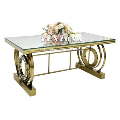 Giá tốt Bàn Tiệc Khung Thép Không Gỉ Trang Trí Pha Lê Cho Đám Cưới, Khách Sạn, Sự Kiện, Mặt Bàn Kính Gương, Nội Thất Khách Sạn trực tuyến