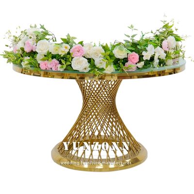 Giá tốt Bàn Ăn Khách Sạn Nội Thất Tiệc Cưới Chân Kim Loại Thép Không Gỉ Bàn Tròn Mẫu Bàn Tiệc Cưới Mới Nhất trực tuyến