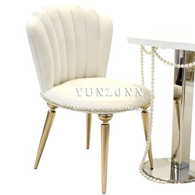 Giá tốt Nhập khẩu bán buôn Luxury PU da cưới ghế ăn Stainless Steel vàng Wedding ghế khách sạn cho sự kiện bên trực tuyến