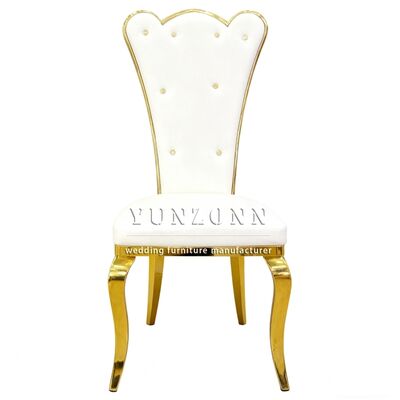 Giá tốt Ghế Ăn Khách Sạn Thép Không Gỉ Màu Vàng Hoàng Gia Phong Cách Mới Nút Pha Lê Cho Nhà Hàng Đám Cưới trực tuyến