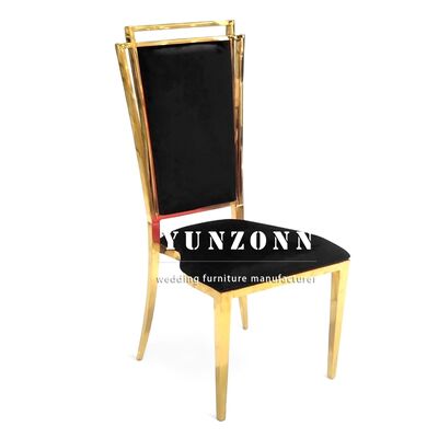 Giá tốt Ghế ăn tiệc kim loại vuông màu vàng Sino Perfect giá tốt cho sự kiện tiệc cưới trực tuyến