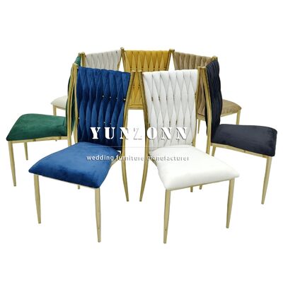 Giá tốt Ghế Bọc Nhung Dệt Thời Trang Thép Không Gỉ Mạ Vàng Cho Nhà Hàng Tiệc Cưới trực tuyến