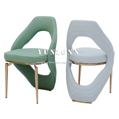 Giá tốt Ghế thư giãn bằng da PU sang trọng màu vàng hồng kim loại cho nhà hàng, khách sạn, quầy lễ tân, sự kiện trực tuyến