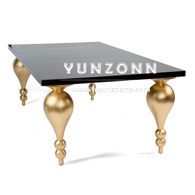 Giá tốt Bàn ăn chữ nhật bằng thép không gỉ hiện đại với bốn chân lớn cho sự kiện ngoài trời, khách sạn, nhà hàng và hội trường trực tuyến