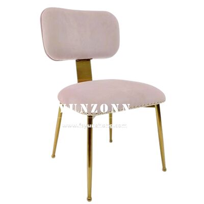 Giá tốt Ghế phòng khách sang trọng Gold Leg Nordic Pink Velvet Hotel Accent Chairs cho các sự kiện trực tuyến