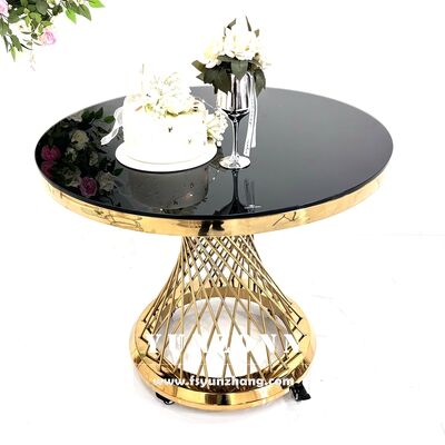 Giá tốt Bàn bánh Spoke sang trọng với bánh thiết kế kim loại hiện đại cho trang trí đám cưới cho khách sạn và sự kiện trực tuyến
