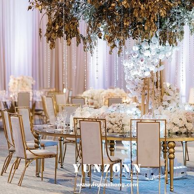 Giá tốt Ghế ăn bằng thép không gỉ mạ vàng sang trọng cho khách sạn, ghế cô dâu cho tiệc cưới, vật tư sự kiện trực tuyến