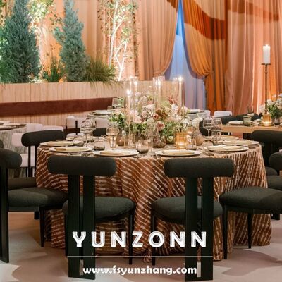 Giá tốt Nội thất tiệc cưới Khung kim loại sắt đen sang trọng Ghế tiệc Vip trực tuyến