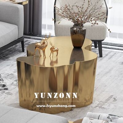 Giá tốt YunZonn Modern Gold Mirror Stainless Steel Coffee Table Phong cách bất thường cho phòng khách Phòng ăn Khách sạn Villas Apartments Use trực tuyến