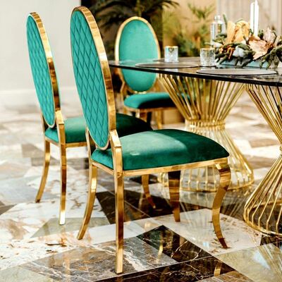 Giá tốt ghế cưới thép không gỉ bền vàng sang trọng xếp chồng cho phòng tập thể dục ngoài trời căn hộ biệt thự hình bầu dục trở lại nhà hàng Phòng tiệc trực tuyến