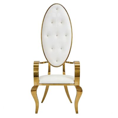 Giá tốt Ghế Sảnh Tiệc Cưới Sang Trọng Bằng Thép Không Gỉ Da Bền Bỉ Ngoài Trời Hiện Đại Lưng Cao Cho Tiệc Tùng, Ăn Uống Tại Biệt Thự Khách Sạn trực tuyến