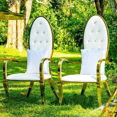 Giá tốt Ghế Vua và Nữ Hoàng bằng Thép Không Gỉ Hiện Đại, Ghế Nữ Hoàng cho Sự kiện Tiệc, Khách sạn trực tuyến