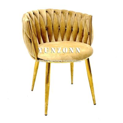 Giá tốt Ghế ghế nhung một chỗ ngồi với ghế ăn được dệt dây New Design Wedding Lounge Chair cho tiệc tùng và nhà hàng trực tuyến