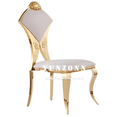 Giá tốt Foshan Modern White Chivalry Novel Wedding Chair Stainless Steel Đồ nội thất khách sạn banquet trực tuyến