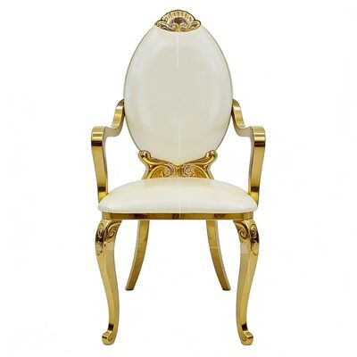 Giá tốt Ghế Ăn Hoàng Gia Bọc Da Cao Cấp Màu Vàng Sang Trọng, Bền Bỉ, Lưng Cao Bằng Thép Không Gỉ Dùng Cho Khách Sạn, Căn Hộ Ngoài Trời trực tuyến