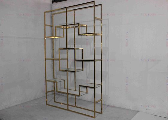 Giá tốt. Tủ rượu hiện đại bằng thép không gỉ màu vàng Ánh sáng cổ điển sang trọng trực tuyến