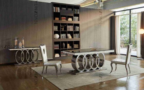 Giá tốt. Bàn ăn hiện đại sang trọng hạng nặng Bàn ăn mặt kính đen L200xW100xH75cm trực tuyến