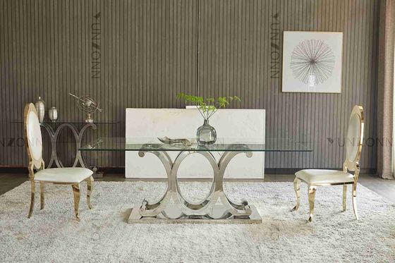 Giá tốt. Bàn ăn SS 10 chỗ ngồi hiện đại với kính cường lực có thể tháo rời trực tuyến