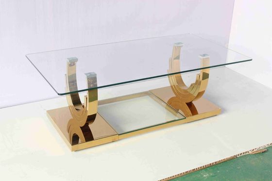 Giá tốt. Ti Gold U Shaped Base Bộ bàn cà phê 2 mảnh Phòng khách Nội thất gia đình trực tuyến