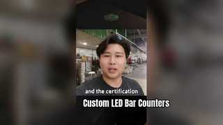 Quầy bar LED tùy chỉnh thiết kế hoa hồng